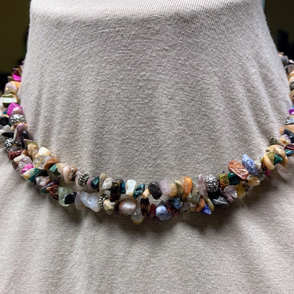 Choker to Rope Gemstone Necklace - Picture 4 of 6